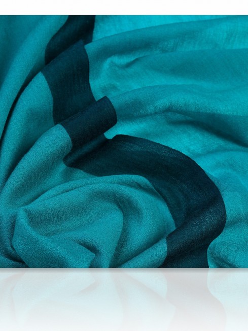 Палантин Унисекс W-BORDE/GREEN.NAVY